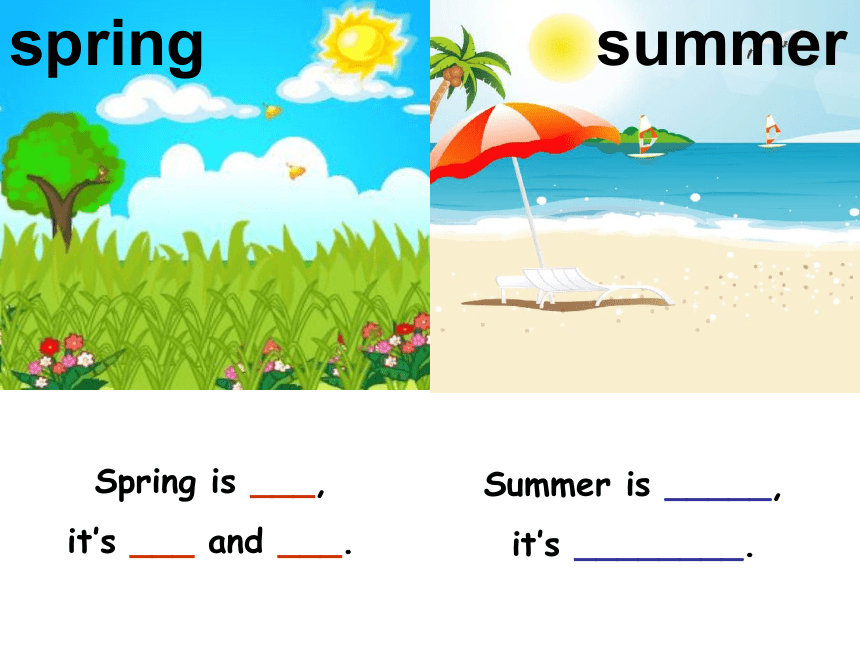 Module 3 Unit 1 The four seasons  课件(共21张PPT)