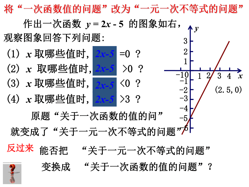 北师大版数学八下2.5《一元一次不等式与一次函数（一）》 课件(共18张PPT)