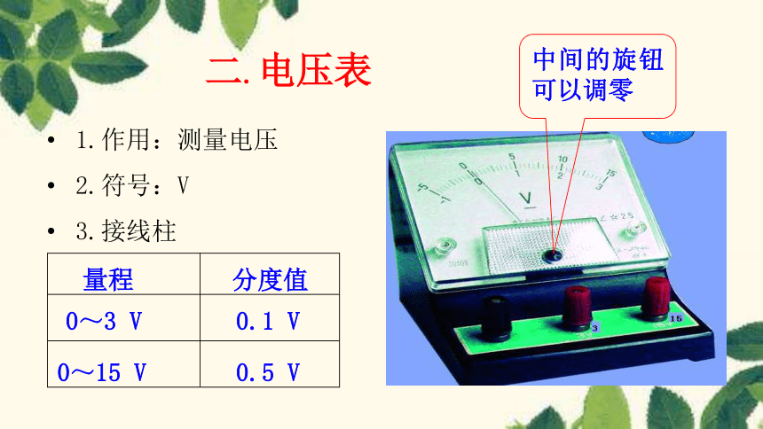 鲁科版九年级上册物理 12.1电压 课件(共13张PPT)