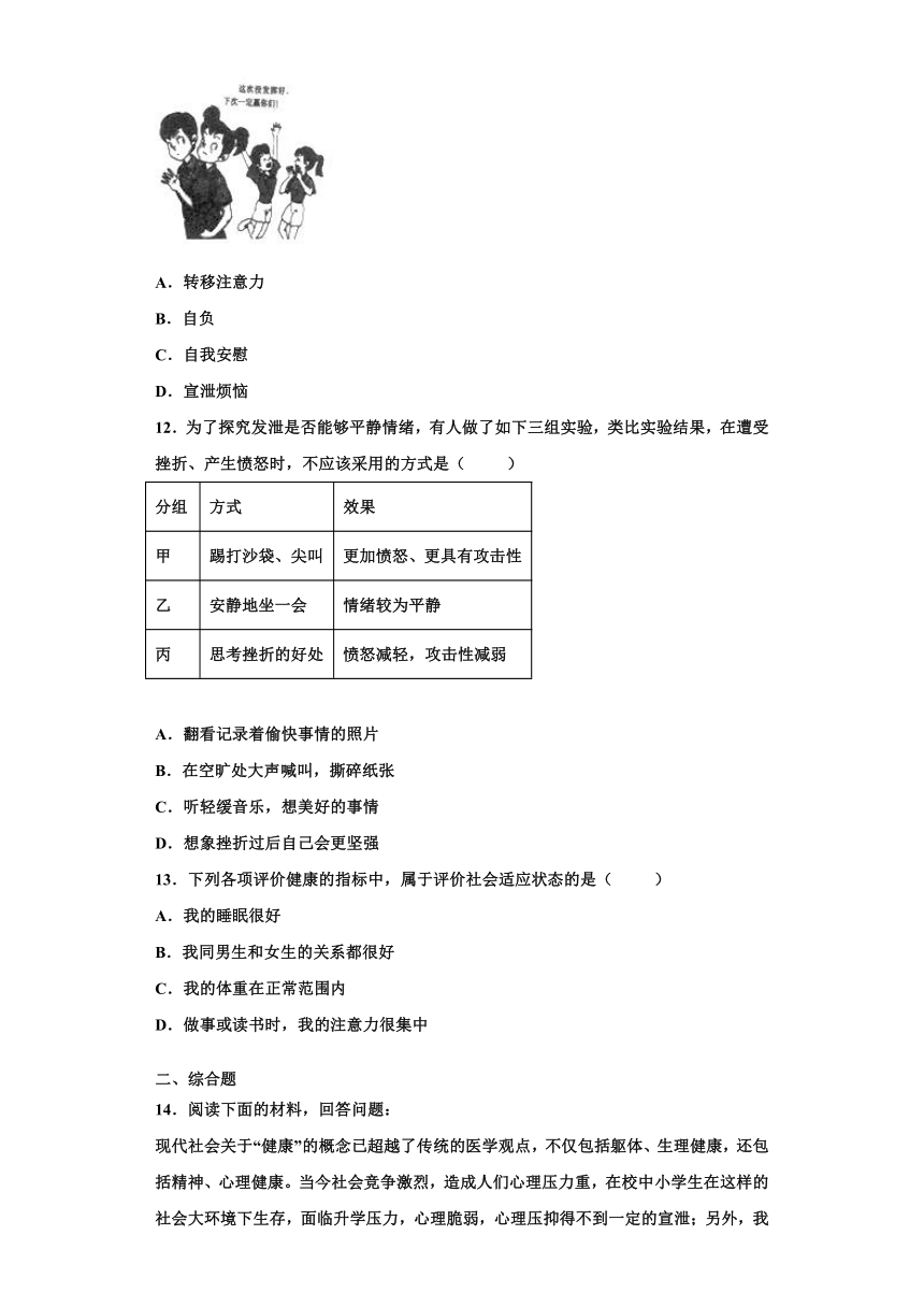 2020-2021学年人教版八年级生物下册必刷8.3.1  评价自己的健康状况 同步测试（word版含解析）