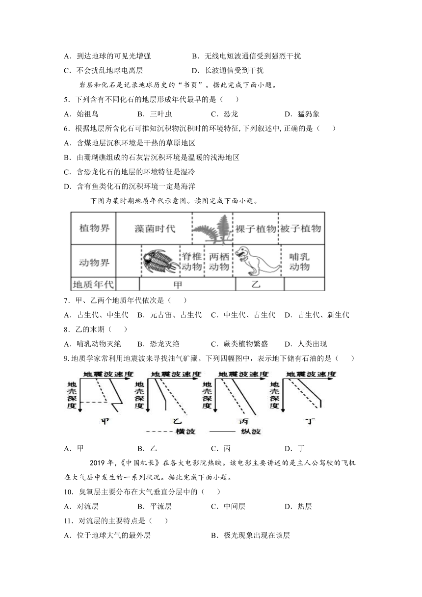 江西省新高考统编版2021-2022学年高一上学期开学摸底测试地理试题（Word版含答案）