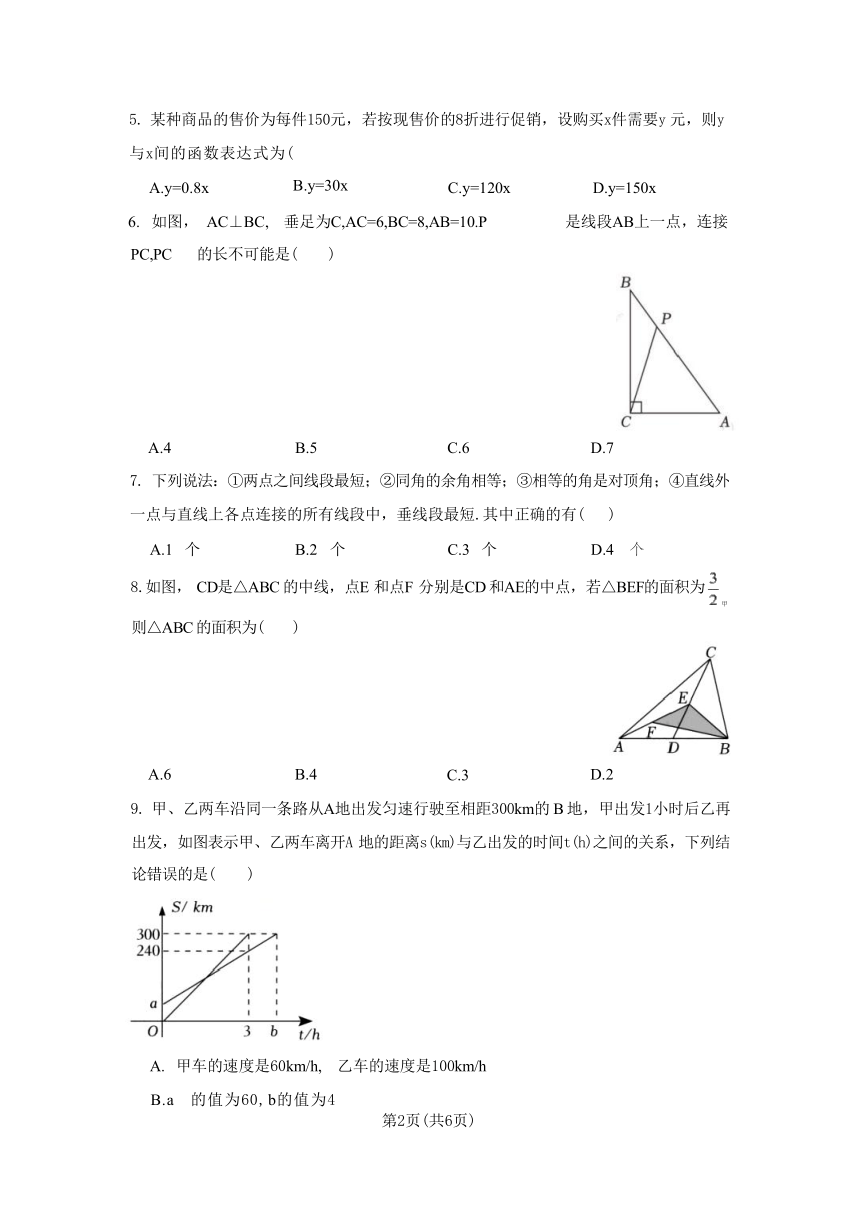 广东省深圳市南山外国语学校2023-2024学年第二学期七年级数学期中测试（含答案）