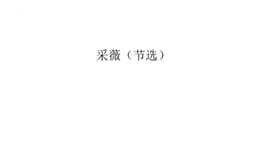 1采薇（节选）课件(共24张PPT)