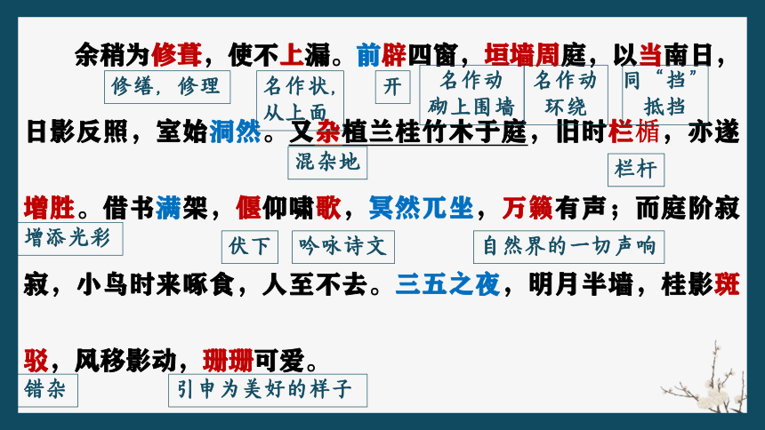 2021-2022学年统编版高中语文选择性必修下册9.2《项脊轩志》课件(19张ppt)