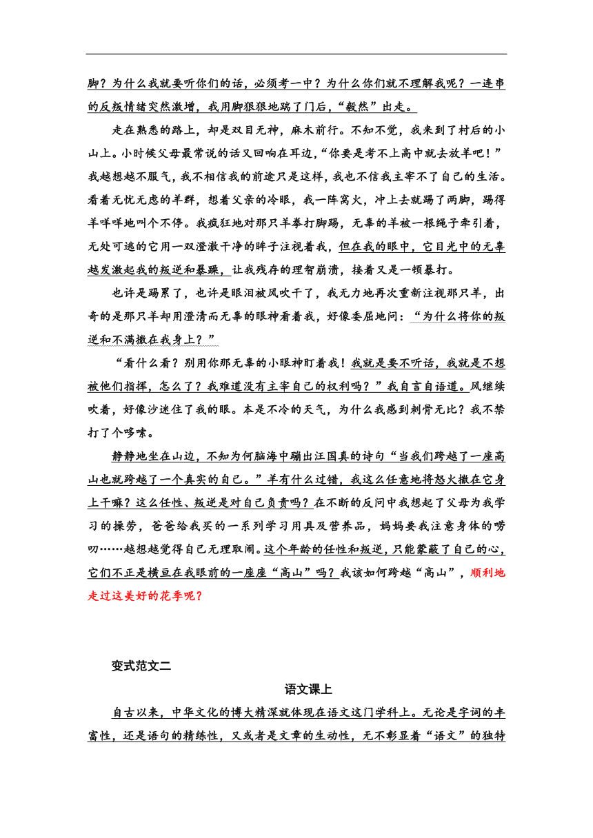 中考写作指导：看破千道题，其实一文章 素材