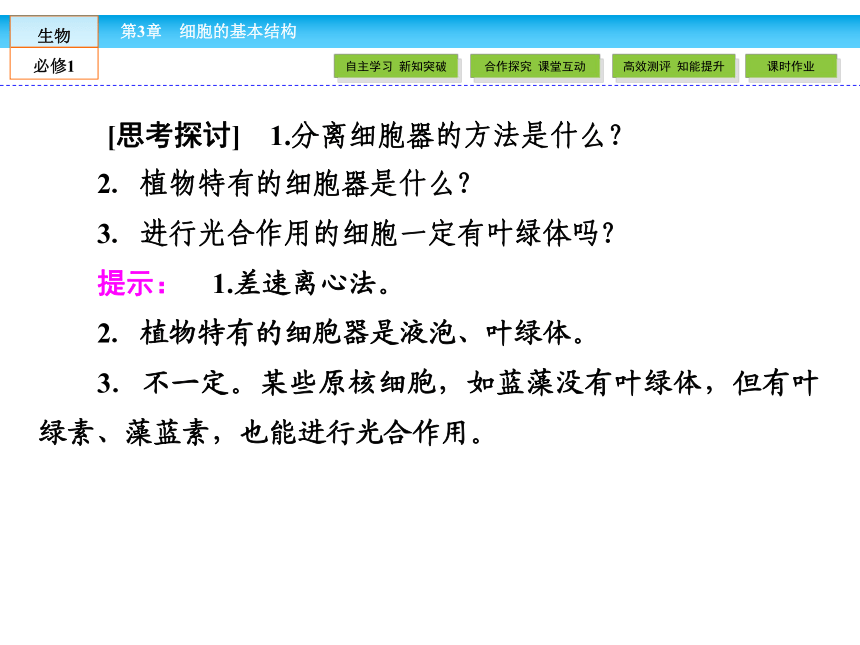 （人教版）高中生物必修一：3.2《细胞器——系统内的分工合作》课件（共 78张PPT）