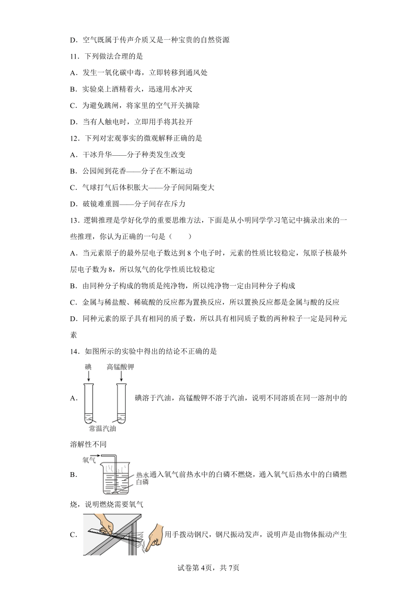 河北省邯郸市邯山区扬帆初中学校2023-2024学年九年级下学期一模理综试题-初中化学（含解析）