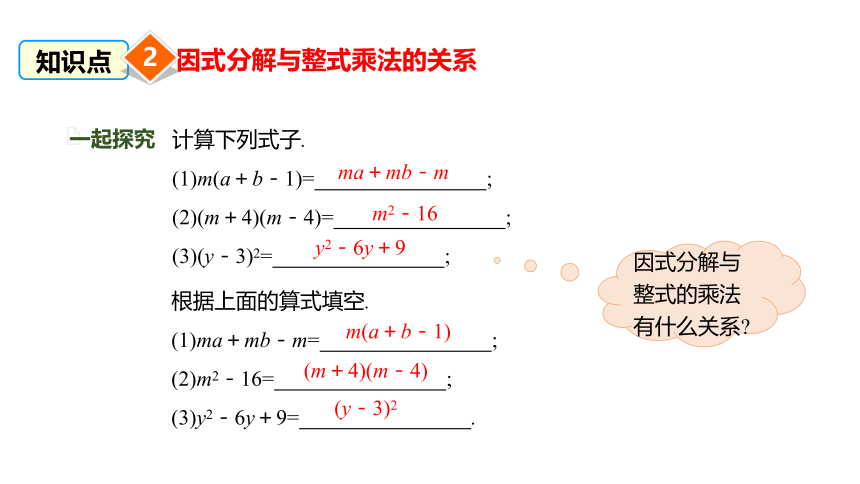 冀教版数学七年级下册同步课件：11.1 因式分解(共20张PPT)