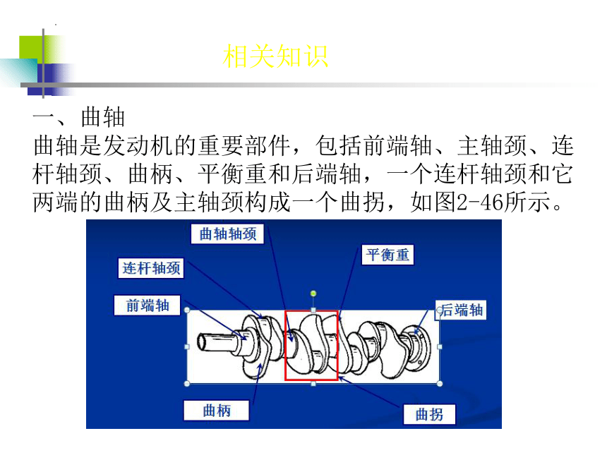 5项目二：任务三：掌握曲轴飞轮组的构造与拆装电子课件中职高教版汽车发动机构造与拆装(共32张PPT)