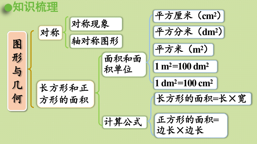 青岛版三年级数学下册 回顾整理—— 总复习 领域二 图形与几何  课件