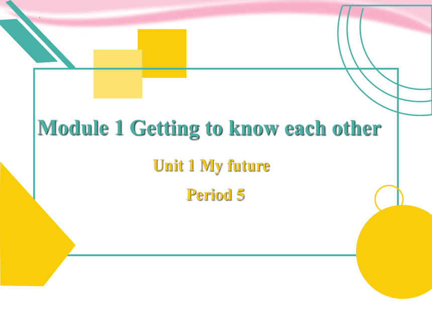 Module 1 Unit 1 My future课件(共24张PPT)