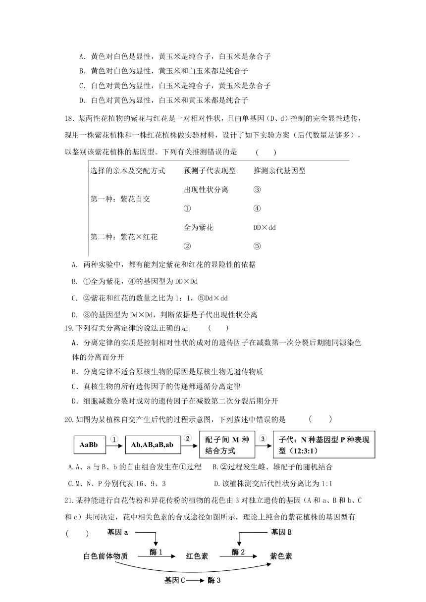 黑龙江省哈尔滨市依兰县高中2020-2021学年高一下学期5月第二次月考生物试卷    含答案