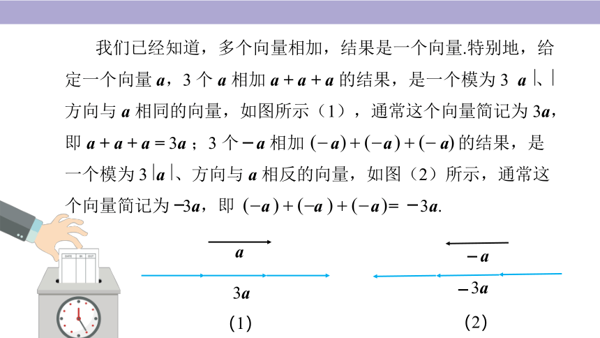 6.1.4 +6.1.5 数乘向量 向量的线性运算 课件（共28张PPT）