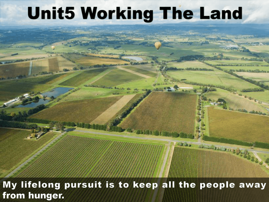 Unit 5 Working the Land-4 Using langauge-words and expressions（15张PPT）