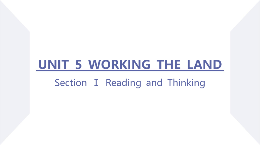 人教版（2019）选择性必修第一册Unit 5 Working the Land  Reading and Thinking  课件(共63张PPT)