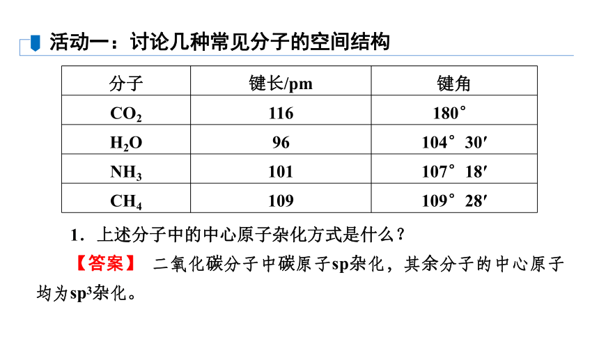 专题4　第1单元　课时2　分子的空间结构模型(价层电子对互斥模型）等电子原理   课件(共45张PPT)  2022-2023学年下学期高二化学苏教版（2019）选择性必修2