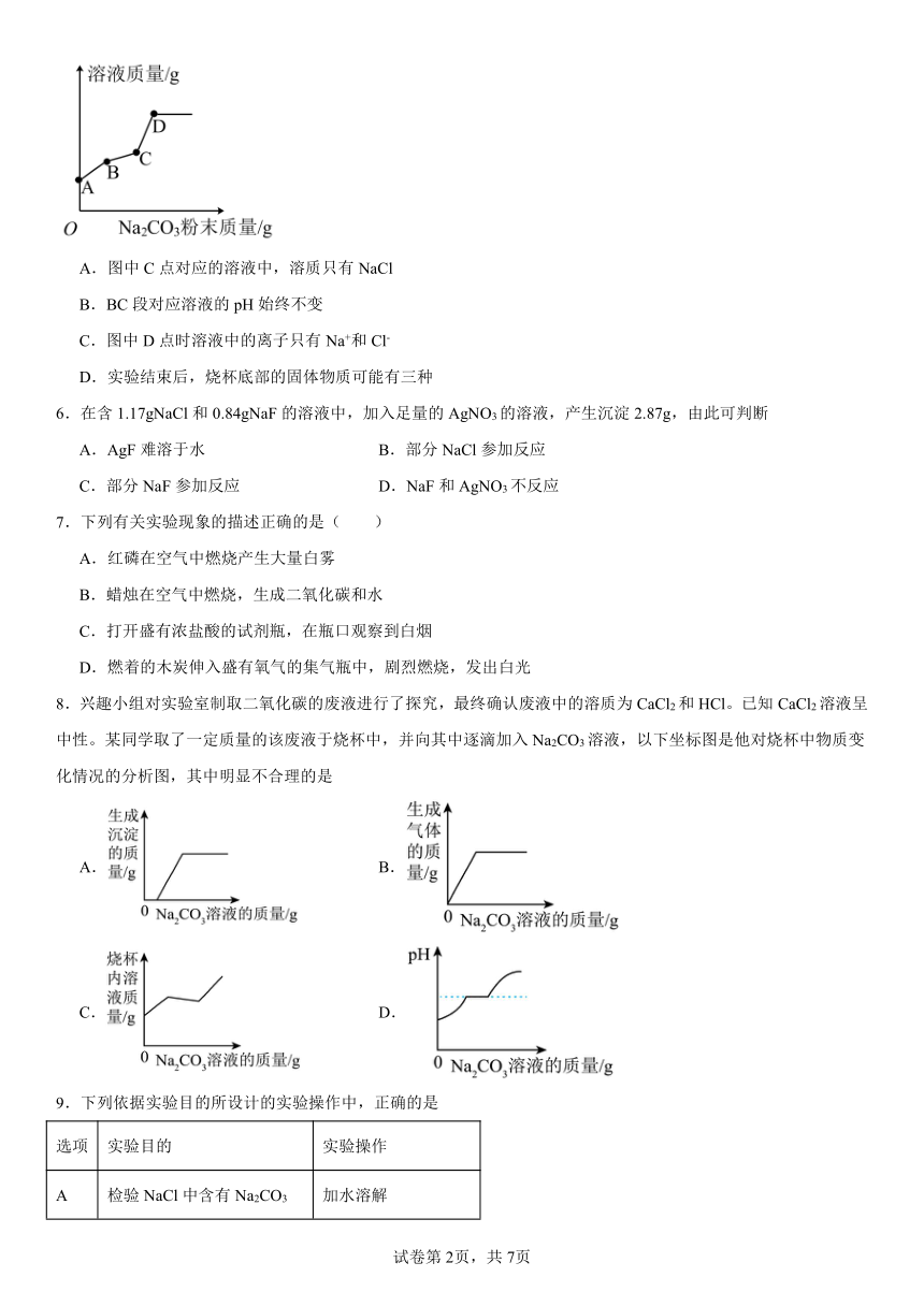 第八章常见的酸、碱、盐强化练习（含解析） 2023---2024学年科粤版（2012）九年级化学下册