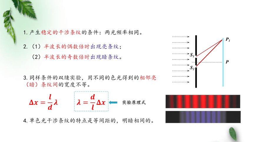 人教版(2019)新教材高中物理选择性必修1  4.4 实验：用双缝干涉测量光的波长课件(共10张PPT)