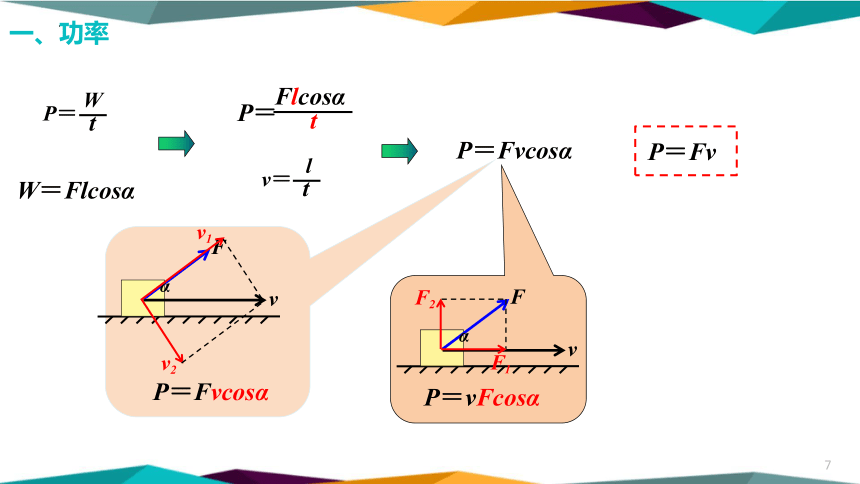 8.1.2功与功率-功率课件(共23张PPT)高一下学期物理人教版（2019）必修第二册