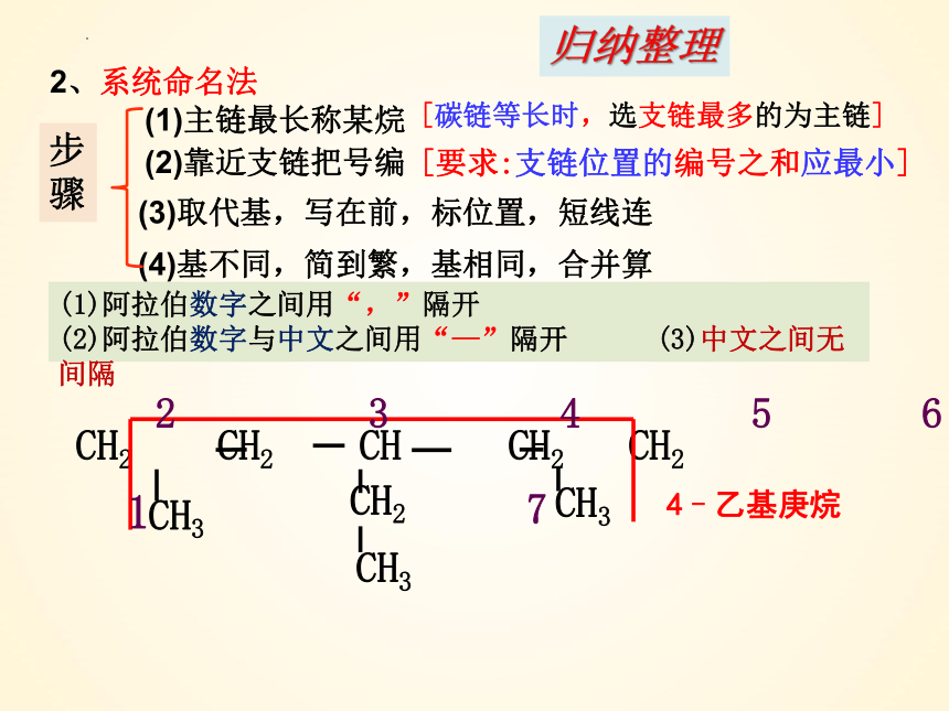 化学人教版（2019）选择性必修3 2.1.2 有机物的命名（共52张ppt）