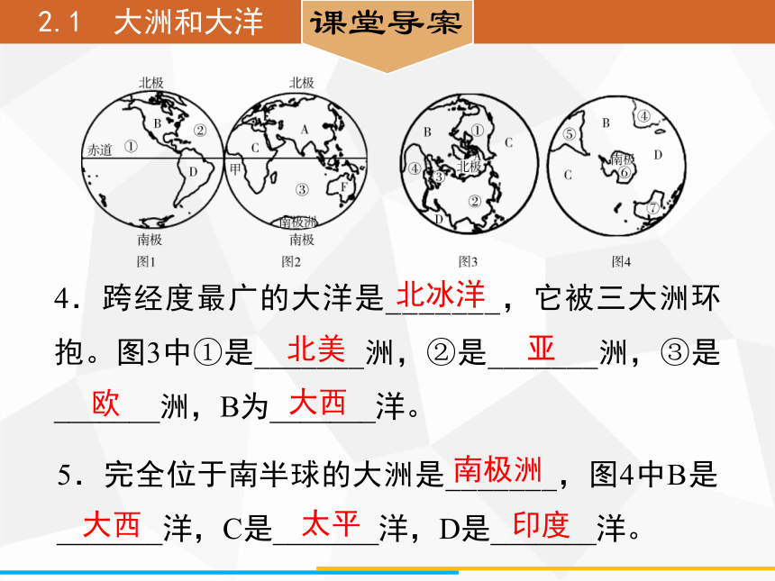 人教版七年级上册地理 2.1　大洲和大洋 课件（42张PPT）