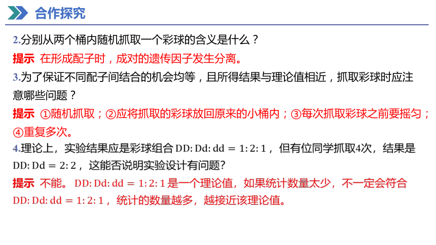 1.1 第2课时 对分离现象解释的模拟实验及验证(共29张PPT) 课件 2023-2024学年高一生物人教版（2019）必修第二册