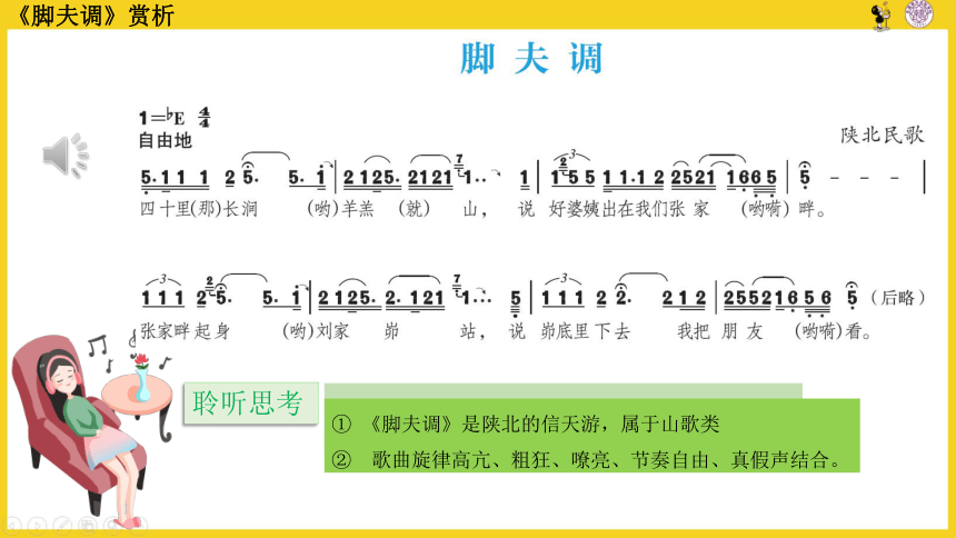 2022-2023学年高中音乐人音版（2019）必修 音乐鉴赏2.3 汉族民歌 课件（21张PPT）
