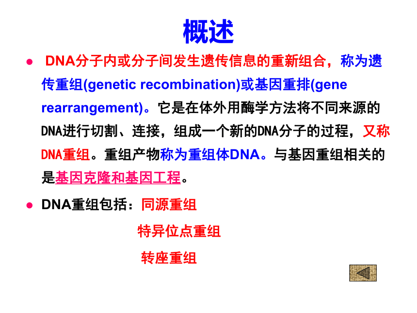 2020-2021学年高中生物竞赛DNA的重组课件(22PPT)