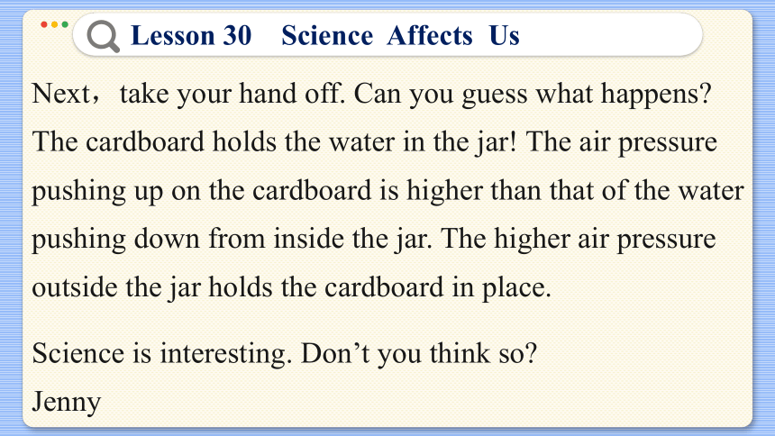 Lesson 30   Science Affects Us 课件（41张PPT)