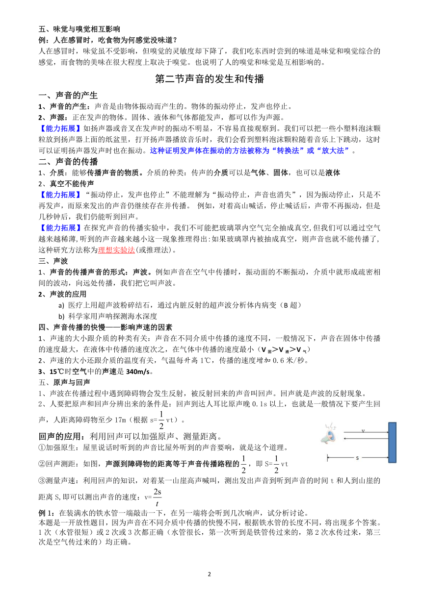 2023年浙教版科学七年级下第二章复习提纲