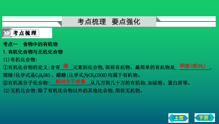 2023年中考化学鲁教版（五四学制）一轮复习第五单元　化学与健康复习课件(共32张PPT)