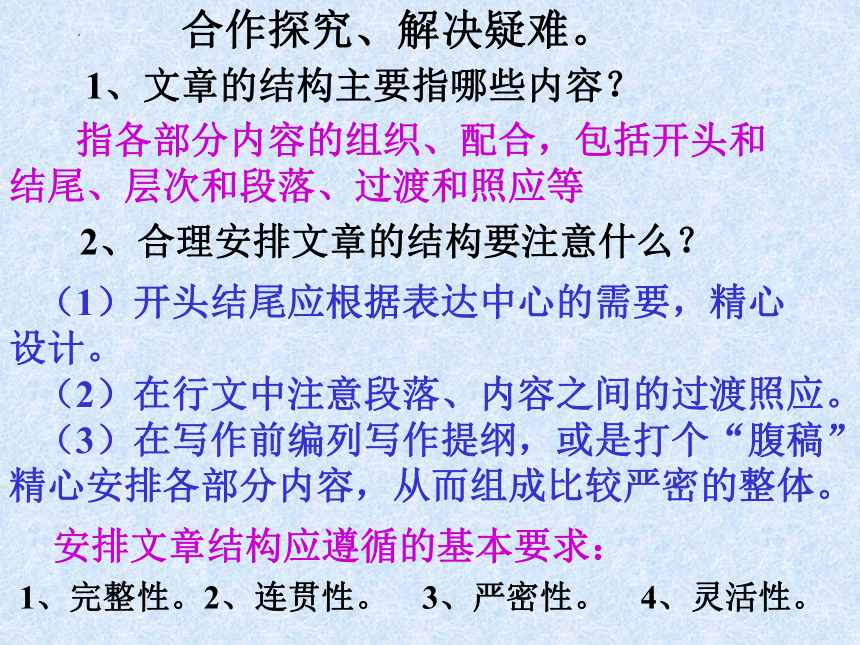 2023届高考写作指导：合理安排文章的结构课件(共28张PPT)