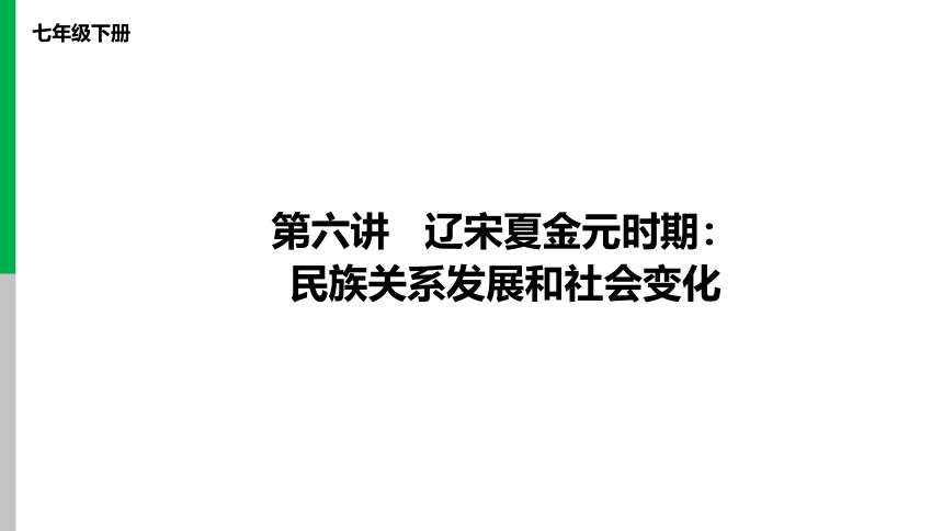 2024年湖北省武汉市中考历史一轮复习：第六讲 辽宋夏金元时期：民族关系发展和社会变化 课件(共50张PPT)