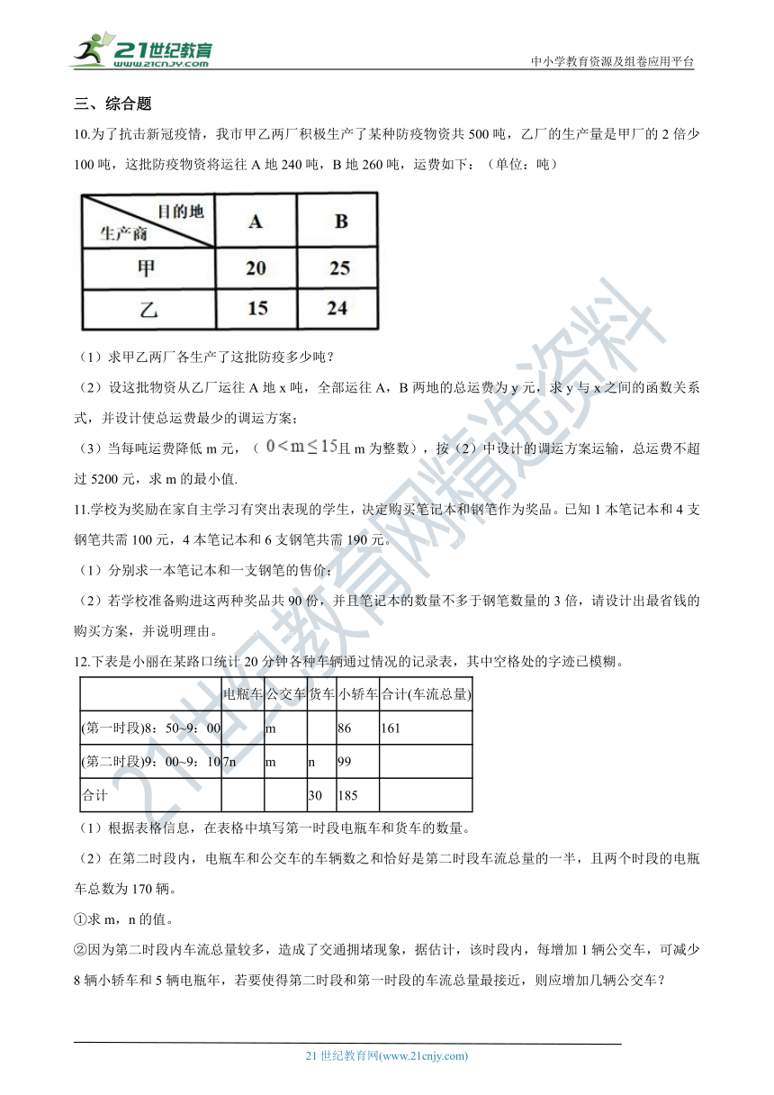 5.6二元一次方程与一次函数 同步练习（含解析）