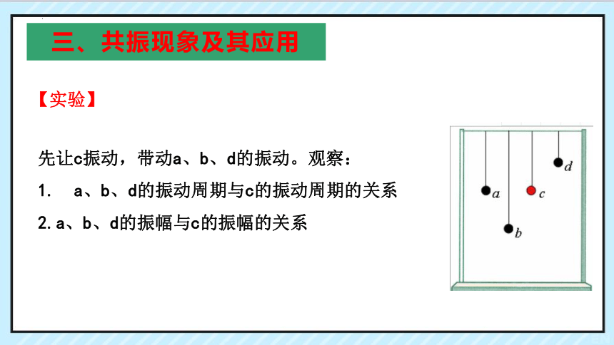 2.6受迫振动共振课件(共40张PPT)人教版（2019）选择性必修第一册第二章 机械振动