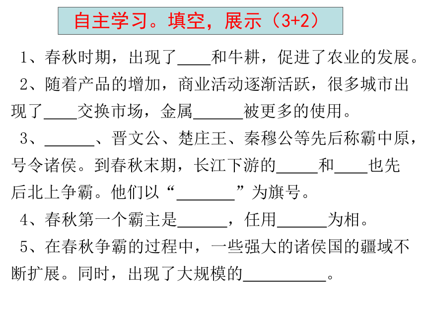 人教部编版七年级历史上册第6课 动荡的春秋时期  课件（21张PPT）