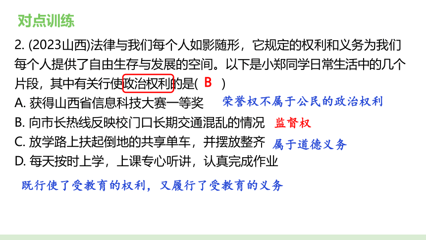 第二单元 理解权利义务 复习课件（共23张PPT）