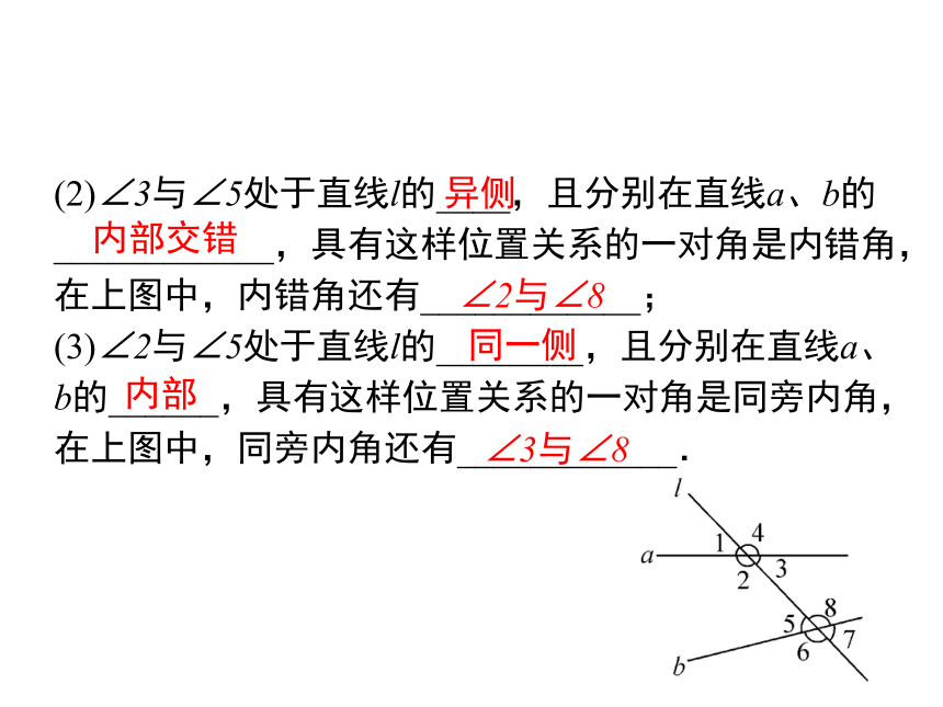 华东师大版2020年数学七年级上册第5章《5.1.3  同位角、内错角、同旁内角》课件（共25张PPT）