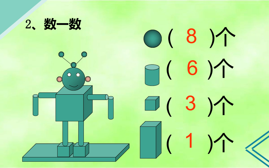 人教版一年级数学上册 认识立体图形课件(共110张PPT)