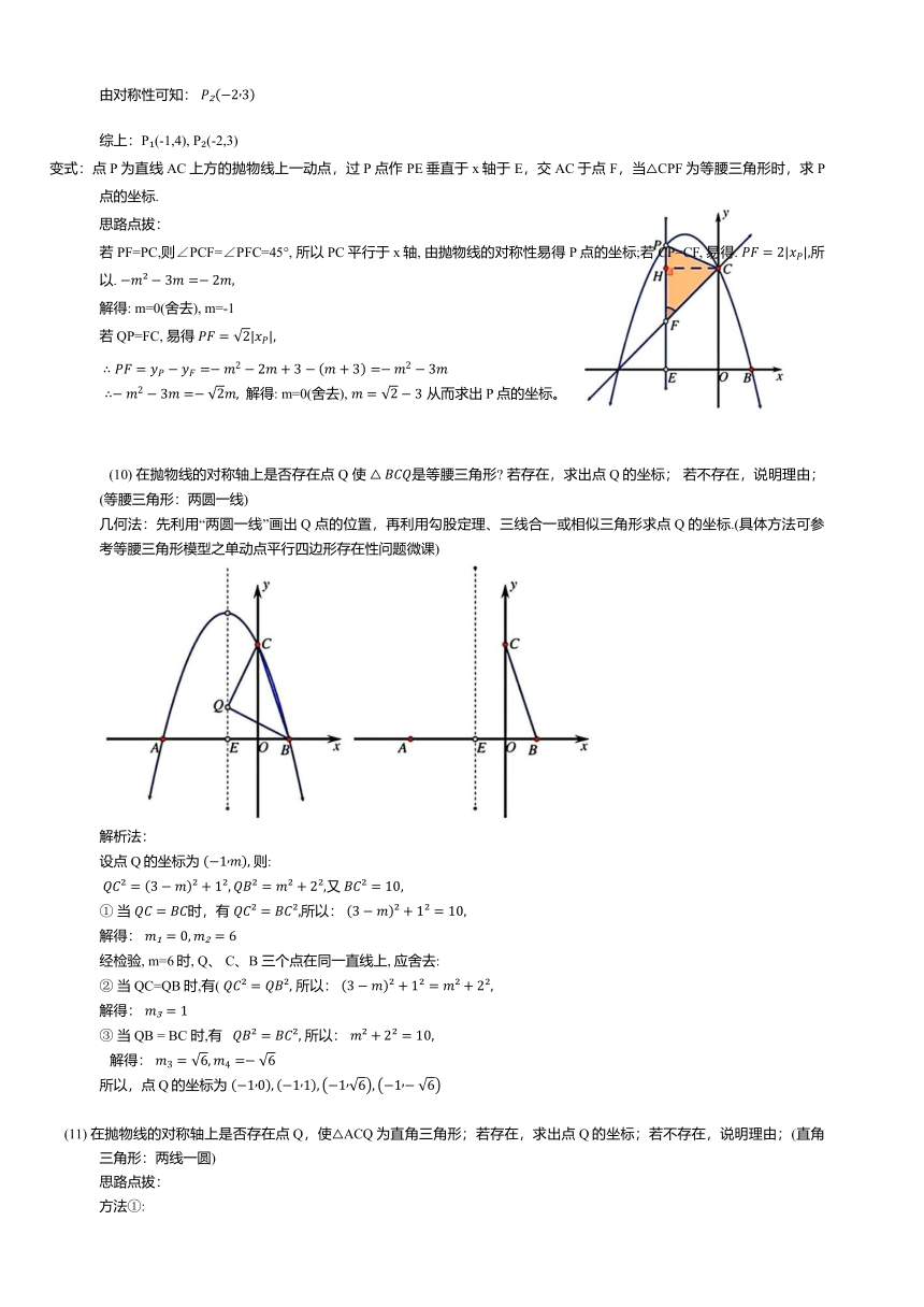 2024年中考数学复习二次函数与几何模型专题讲解   含解析