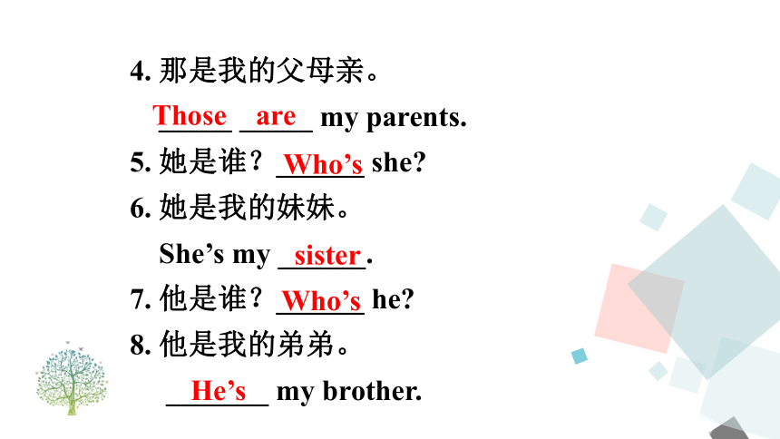 Unit 2 This is my sister　Section A(Grammar Focus-3c) 课件(共22张PPT)