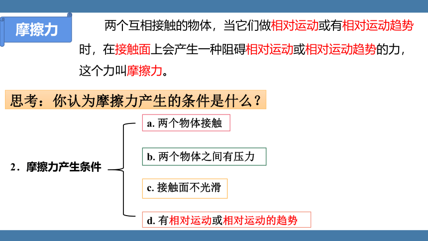 人教版八年级物理下册课件 (共22张PPT) 8.3 摩擦力 第一课时