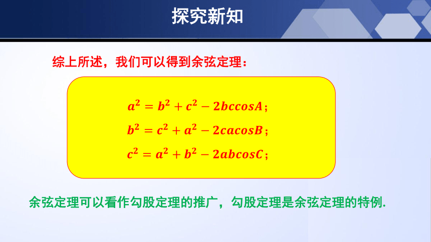 11.1 余弦定理（课件）高一数学（苏教版2019必修第二册）（共27张PPT）