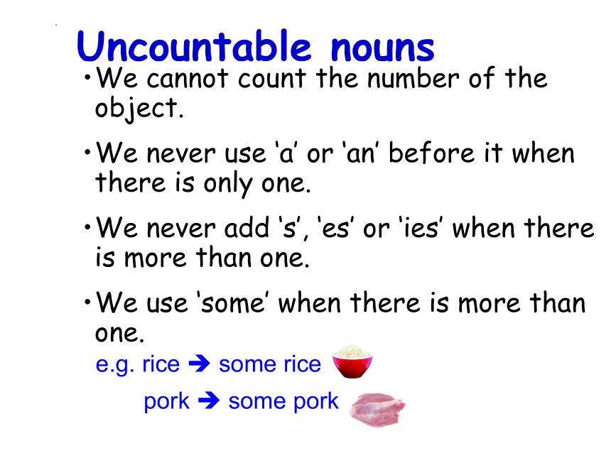 Chapter 2 Countable and uncountable nouns 语法 课件(共28张PPT)