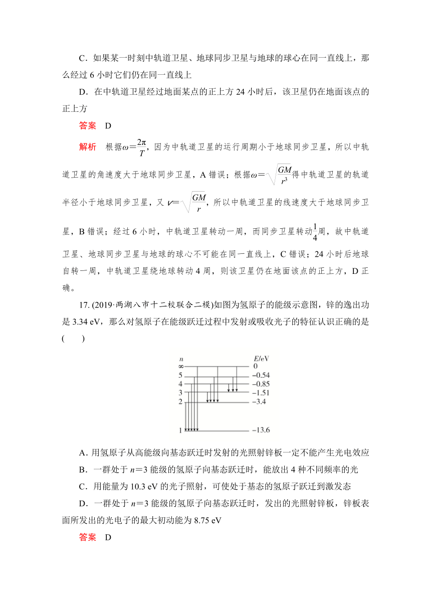 2021届高三物理寒假作业   组合模拟卷二 Word版含解析