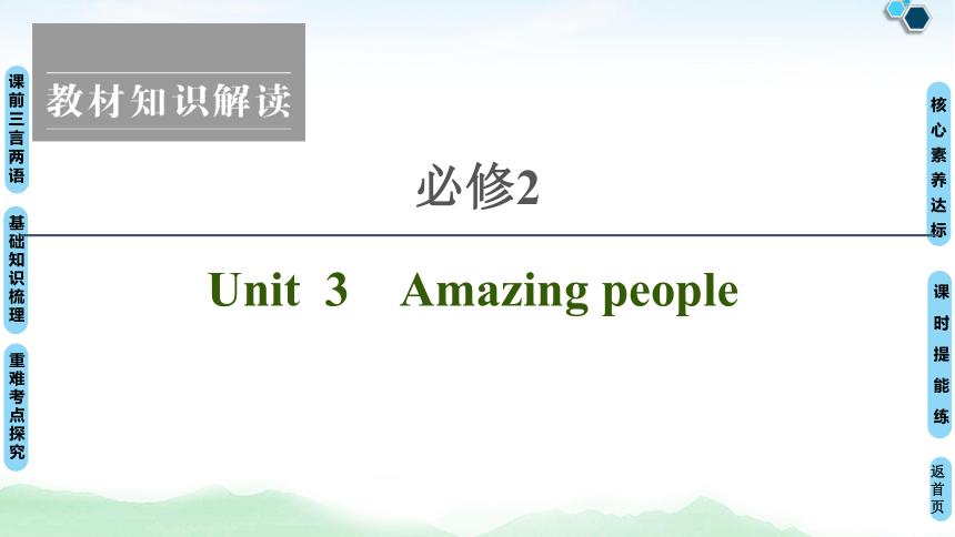 2022版高考英语（译林版）一轮复习课件： 必修2 Unit 3 Amazing people(共81张PPT)