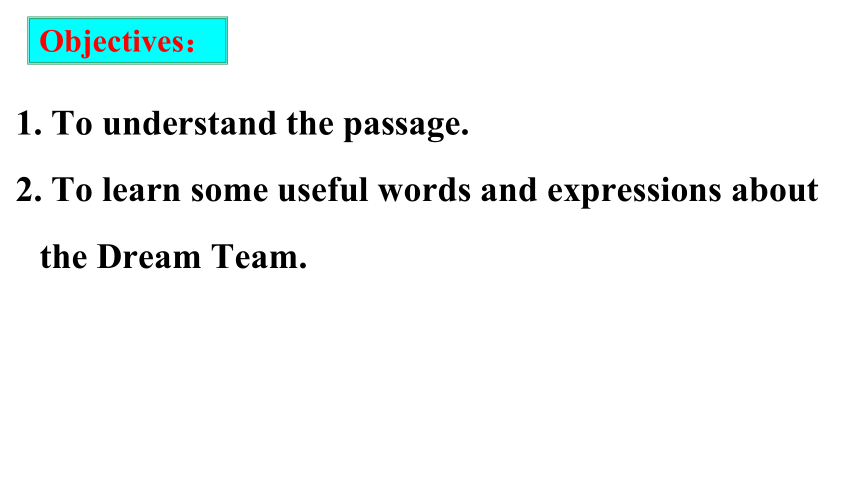 Unit 6 Lesson35 The Dream Team课件 (共25张PPT)