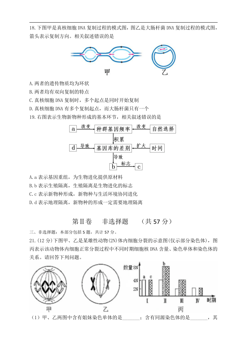 江苏省徐州市2021-2022学年高一下学期期末考试生物学试卷（Word版含答案）