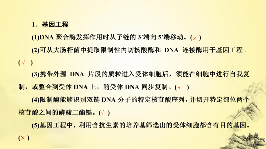 新人教生物二轮复习课件16 基因工程(课件共42张PPT)
