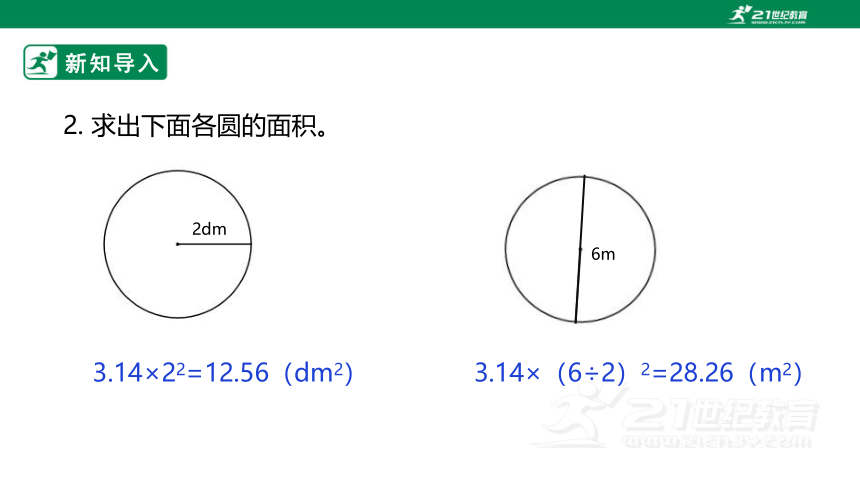 新课标北师大版六上1.6《圆的面积（二）》课件（20张PPT）